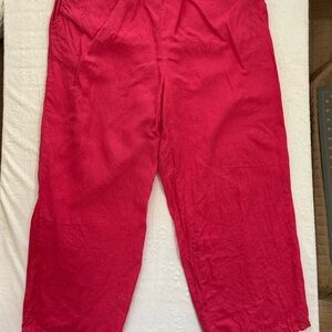 Hot Pink Lightweight Linen Pants